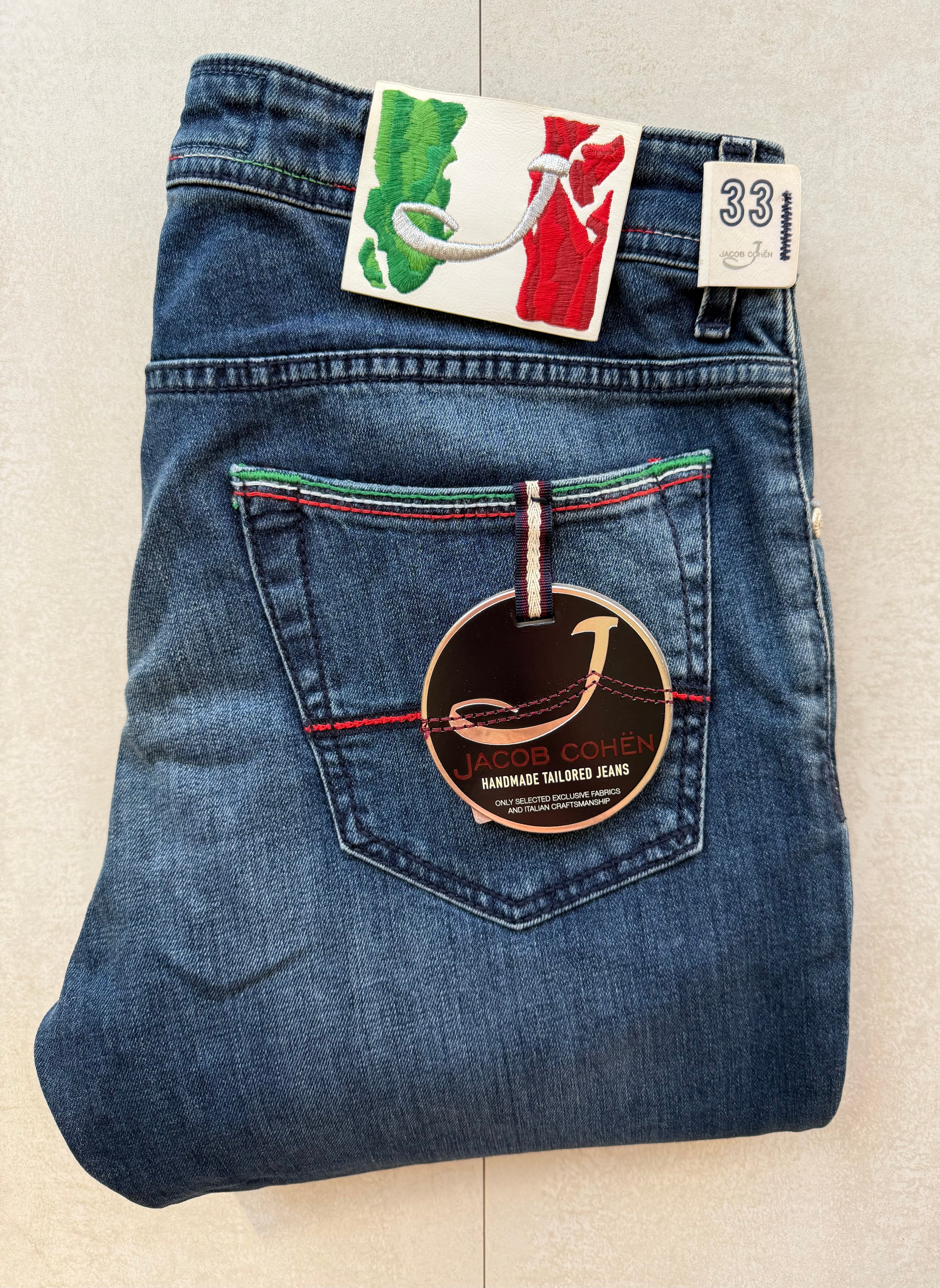 Jacob Cohën J688 Flag Comf Jeans Indigo Blue Size 33
